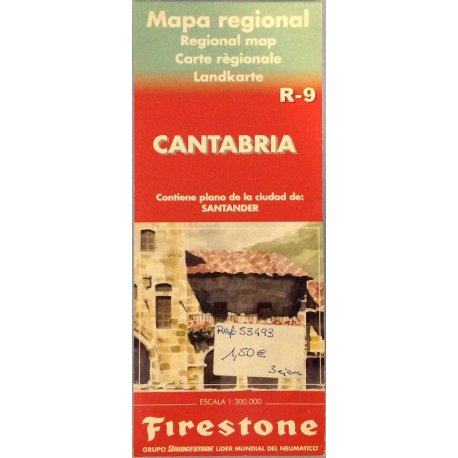 Mapa regional de Cantabria...