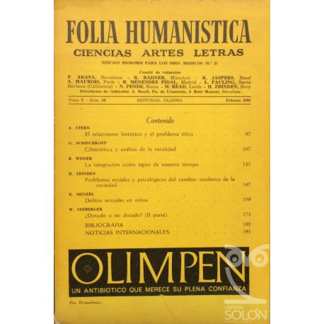 Folia humanística - nº 50 y...